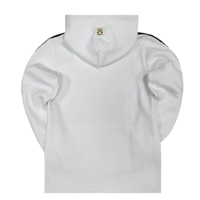 Vinyl art clothing - 83060-02 - fluo taped hoodie - white
