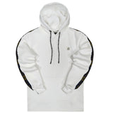 Vinyl art clothing fluo taped hoodie - white