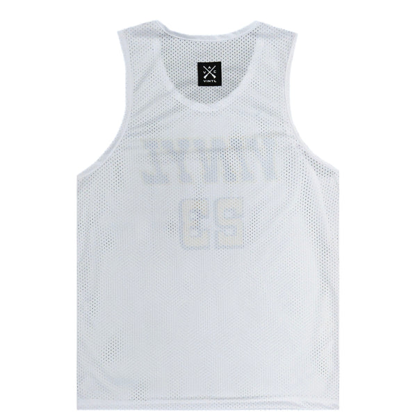 Vinyl art clothing - 83392-02 - white vinyl player's sleeveless tee