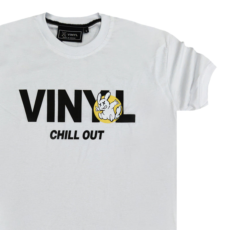 Vinyl art clothing chill out t-shirt - white