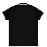 Vinyl art clothing - 88253-01 - black polo with white details
