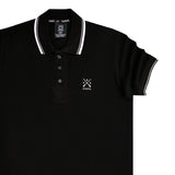 Vinyl art clothing - 88253-01 - black polo with white details