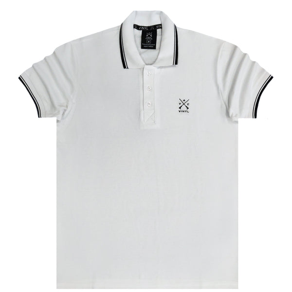 Vinyl art clothing - 88253-02 - white polo with white details