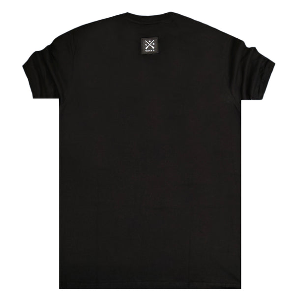 Ανδρική κοντομάνικη μπλούζα Vinyl art clothing - 91324-01 - big logo t-shirt μαύρο