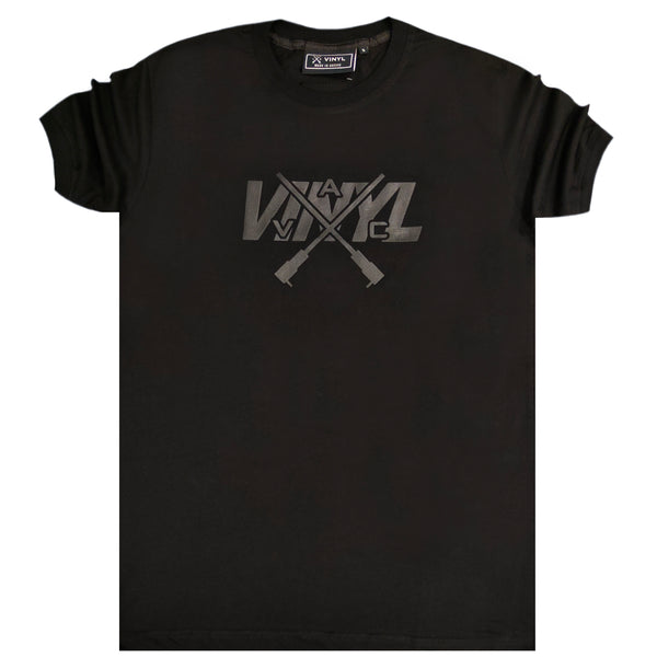 Ανδρική κοντομάνικη μπλούζα Vinyl art clothing - 91324-01 - big logo t-shirt μαύρο