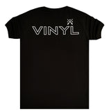 Vinyl art clothing black big logo t-shirt