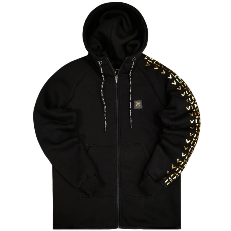 Vinyl art clothing - 98220-01 - full-zip hoodie with logo sleeves - black