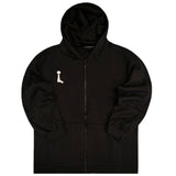 Bubblegun - find my peace jacket - rib oversized jacket - black