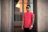 Henry clothing - 3-205 - coral logo taped tee