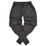 Tony couper - F23/4 - cargo rip trackpants - dark grey