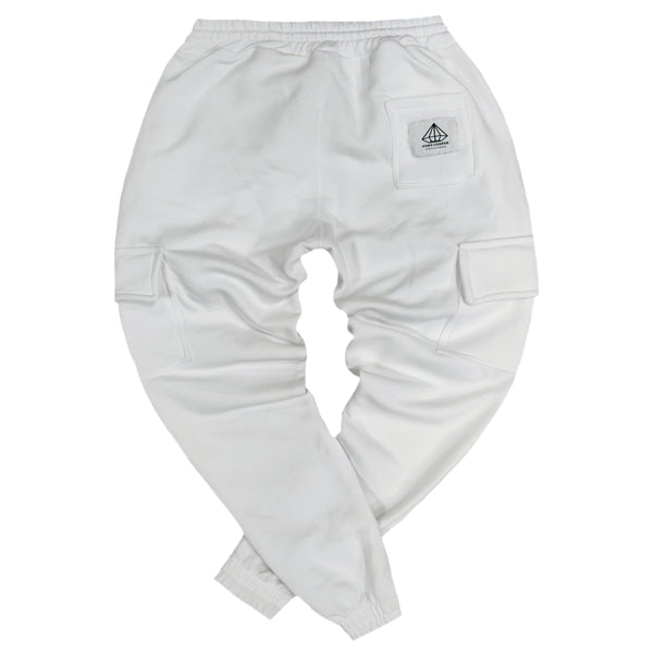 Tony couper - F23/8 - cargo trackpants - white