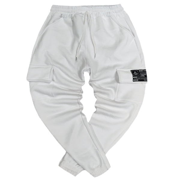 Tony couper - F23/8 - cargo trackpants - white