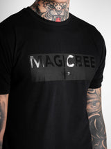 Magic bee glossy logo tee - black