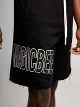 Magic bee - MB2255 - side logo shorts - black