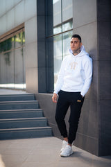 Henry clothing - 3-305 - white emplem logo hoodie