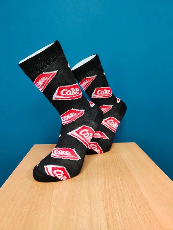 Μακριές Κάλτσες V-tex socks coke cans μαύρο