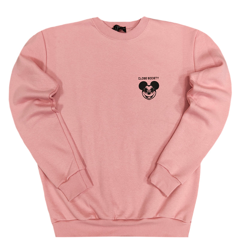 Clvse society - W22-463 - double mickey crewneck - pink