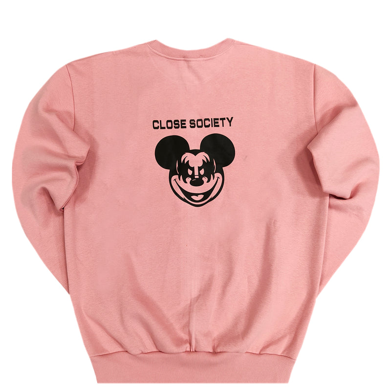 Clvse society - W22-463 - double mickey crewneck - pink