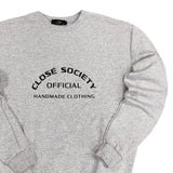 Clvse society - W22-447 - official logo crewneck - grey