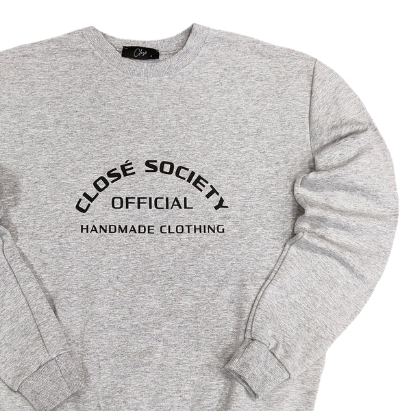 Close society - W22-447 - official logo crewneck - grey