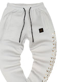 Vinyl art clothing - 08220-02 - pants with logo sleeves - white