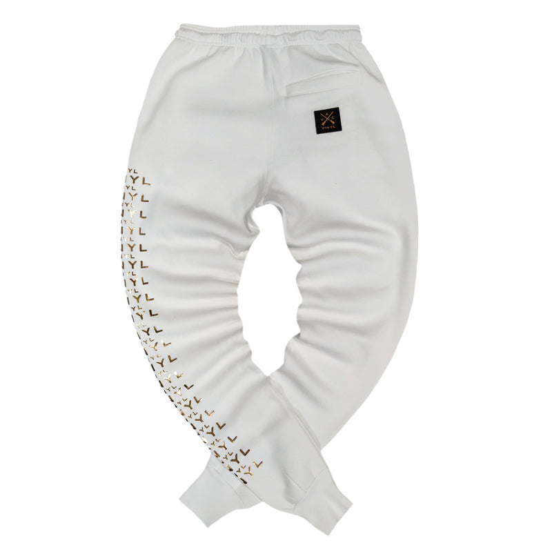 Vinyl art clothing - 08220-02 - pants with logo sleeves - white
