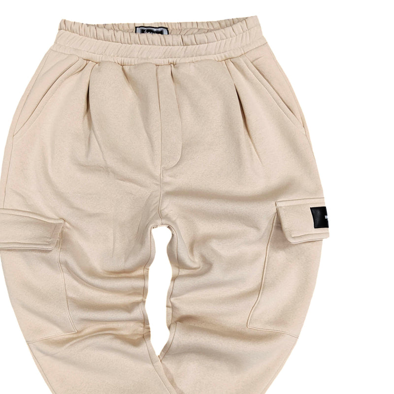Henry clothing - 6-307 - limited cargo trackpants - beige