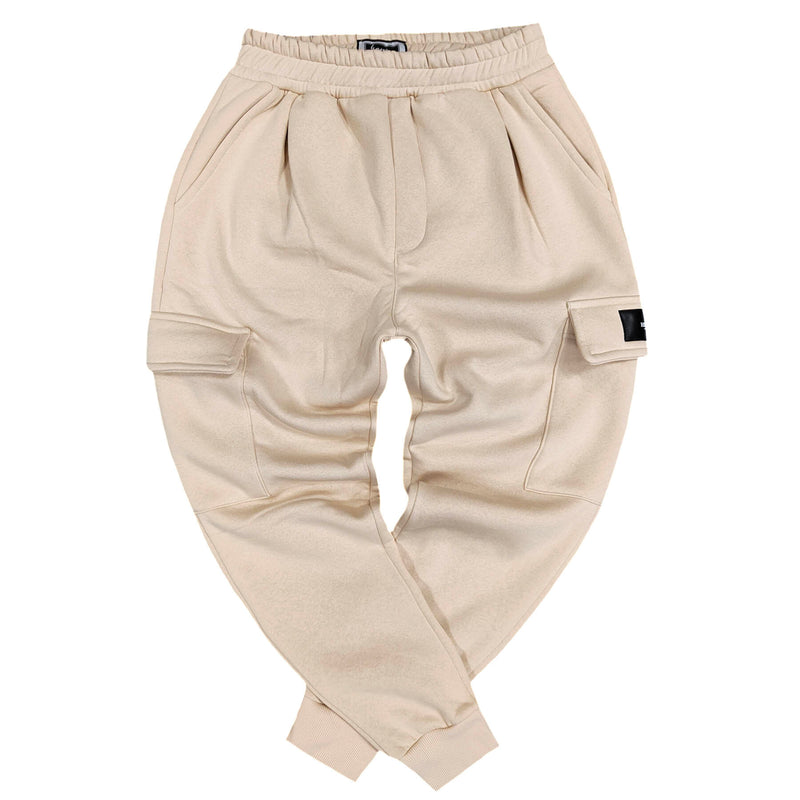 Henry clothing - 6-307 - limited cargo trackpants - beige