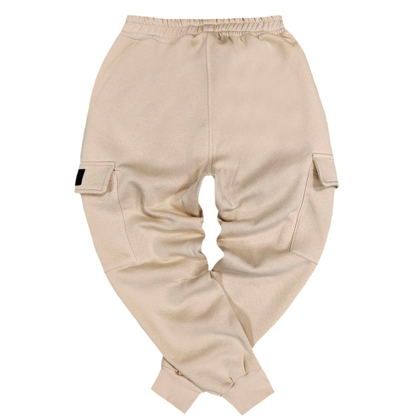 Henry clothing - 6-307 - limited cargo trackpants - beige