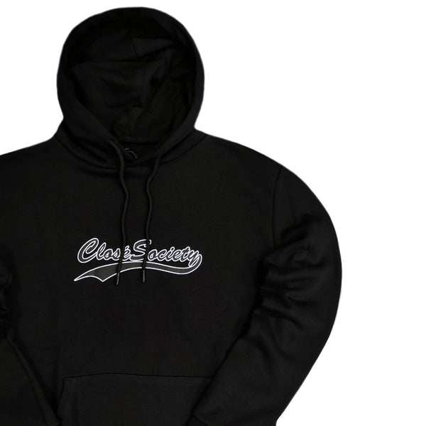 Close society - W22-544 - trademark logo hoodie - black