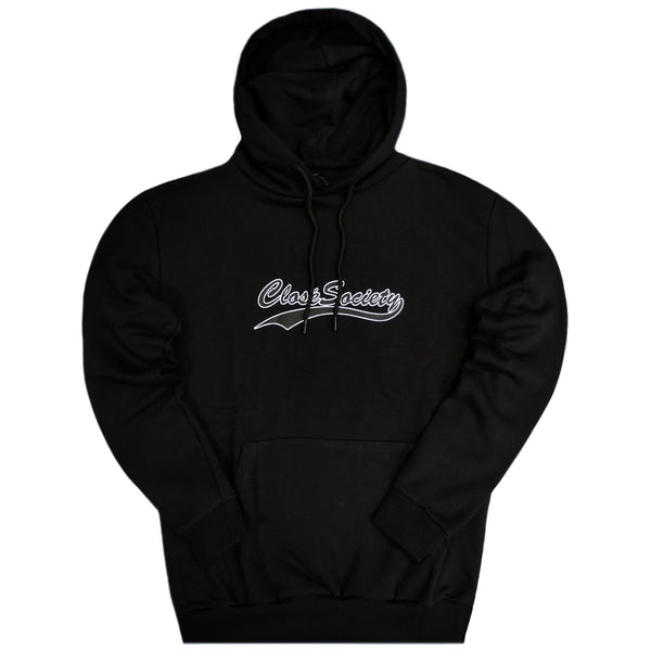 Close society - W22-544 - trademark logo hoodie - black