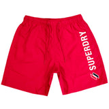 Superdry - M3010187A-OPI - risk code applque 19 inch swim short - red