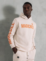 Magicbee - MB22506 - double logo hoodie -white pink