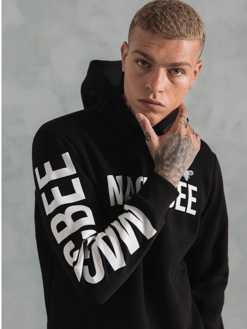 Magicbee - MB22506 - double logo hoodie - black