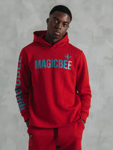 Magicbee - MB22506 - double logo hoodie - red