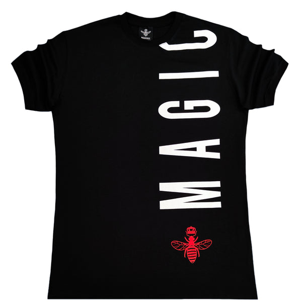 Magic bee - MB2201 - vertical logo tee - black