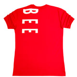 Magic bee - MB2201 - vertical logo tee - red