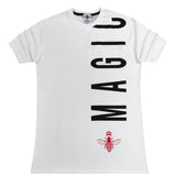 Magic bee - MB2201 - vertical logo tee - white