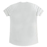 Magic bee - MB2207 - curved hem glossy logo tee - white