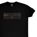Magic bee glossy logo tee - black
