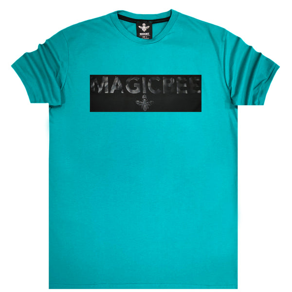 Magic bee - MB2205 - glossy logo tee - petrol