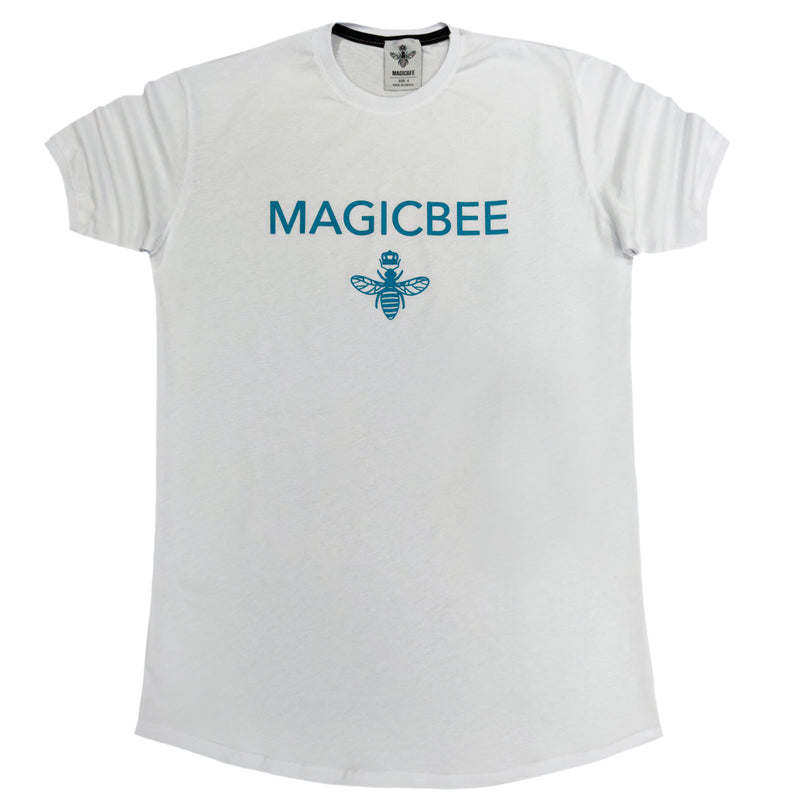 Magic bee - MB2206 - classic petrol logo tee - white