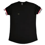 Magic bee red & white elastic tee - black