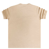 Magicbee - MB2219 - silver foil tee - beige