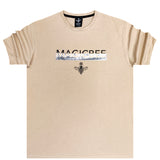 Magicbee - MB2219 - silver foil tee - beige
