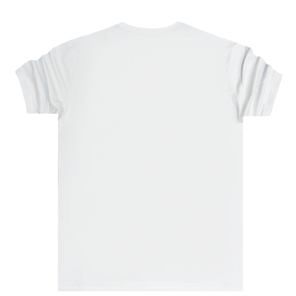 Magicbee - MB2219 - silver foil tee - white