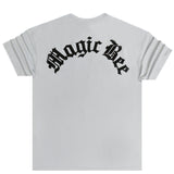 Magicbee - MB2221 - oversize gothic logo - ice grey
