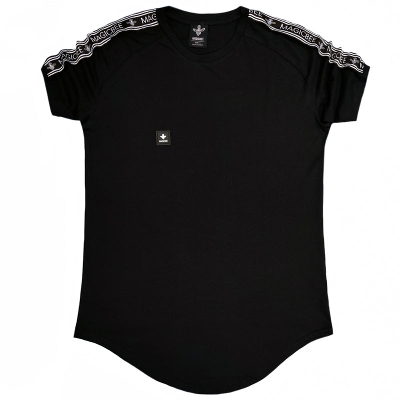 Magicbee - MB2222 - black tape tee - black