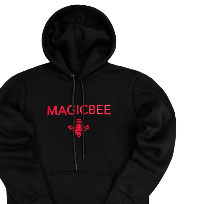 Magicbee - MB22505 - classic logo hoodie - black - red