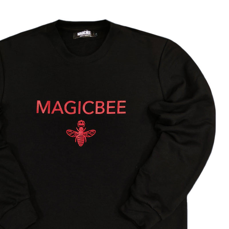 Magicbee center logo long sleeve tee - black